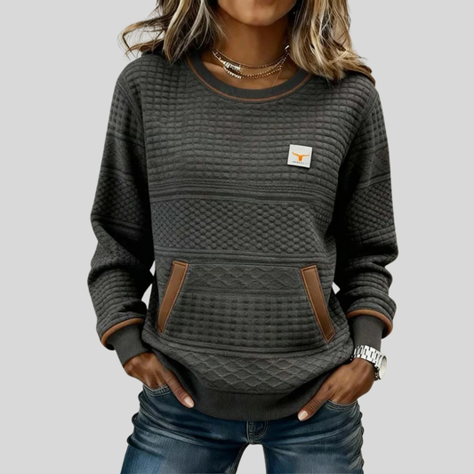 Talinae™ | Crew Neck Colorblock Sweatshirt