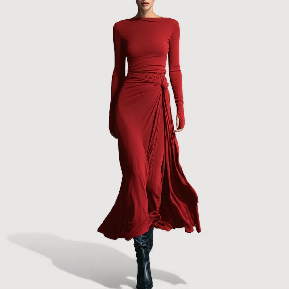 ELVIRA – DRAPED MAXI DRESS