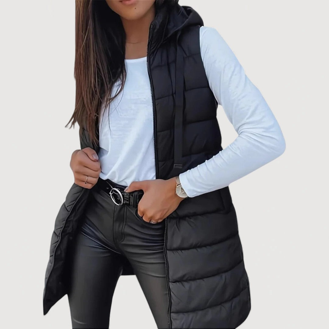 ARWENA – HOODED PUFFER VEST