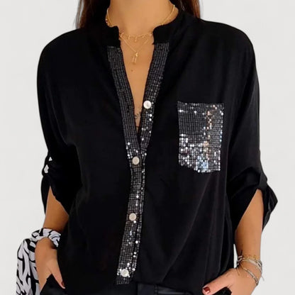 RENNA – SEQUIN DETAIL BLOUSE
